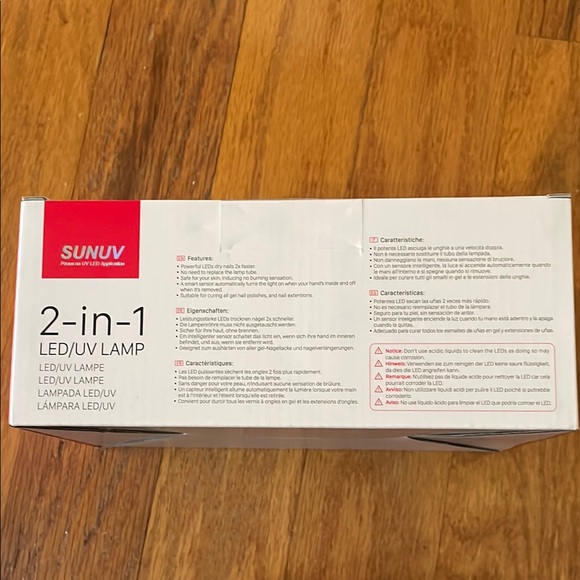 SUNUV 2-in-1 LED/UV Lamp NWT for drying Gel Polishes & Nail Extensions - Picture 1 of 8